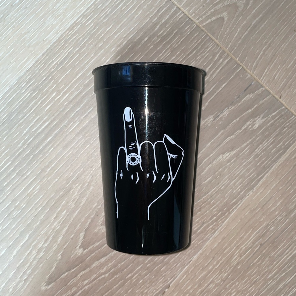 Black Tumbler with White Graphic Bachelorette Engagement Bride NEW